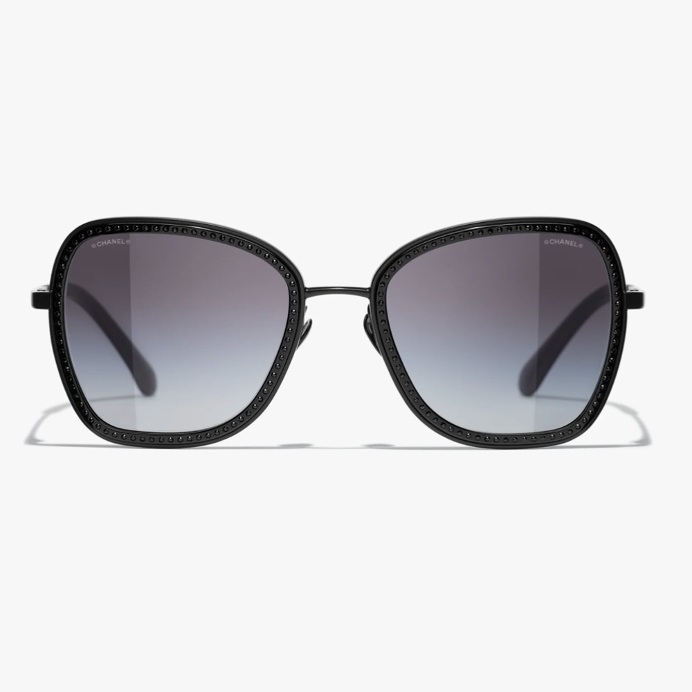 🖤Chanel square sunglasses black metal frame🖤